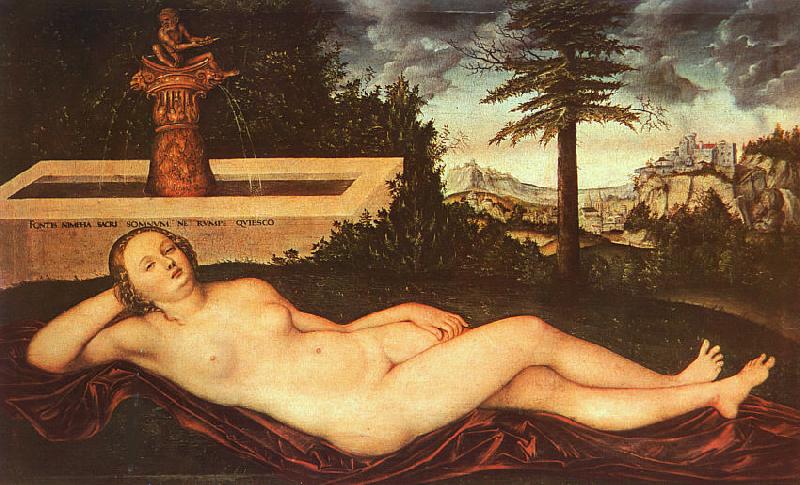 Lucas  Cranach Nymph of Spring oil painting image
